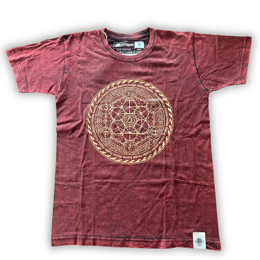 T-shirt oversize Nomad Sari - Chakra - Bordeaux