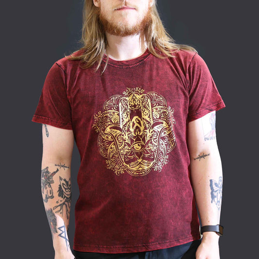 T-shirt Nomad Sari Large - Hamsa - Bordeaux