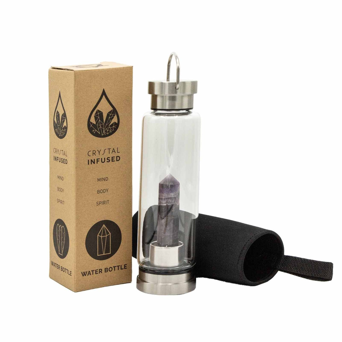 Minéral en bouteille - Améthyste relaxante - Obélisque