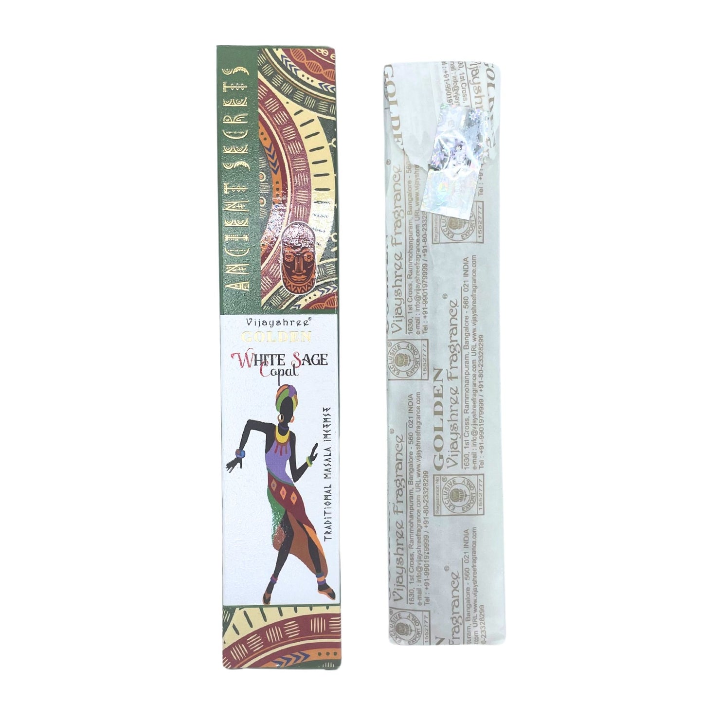 15 g de copal doré et de sauge blanche