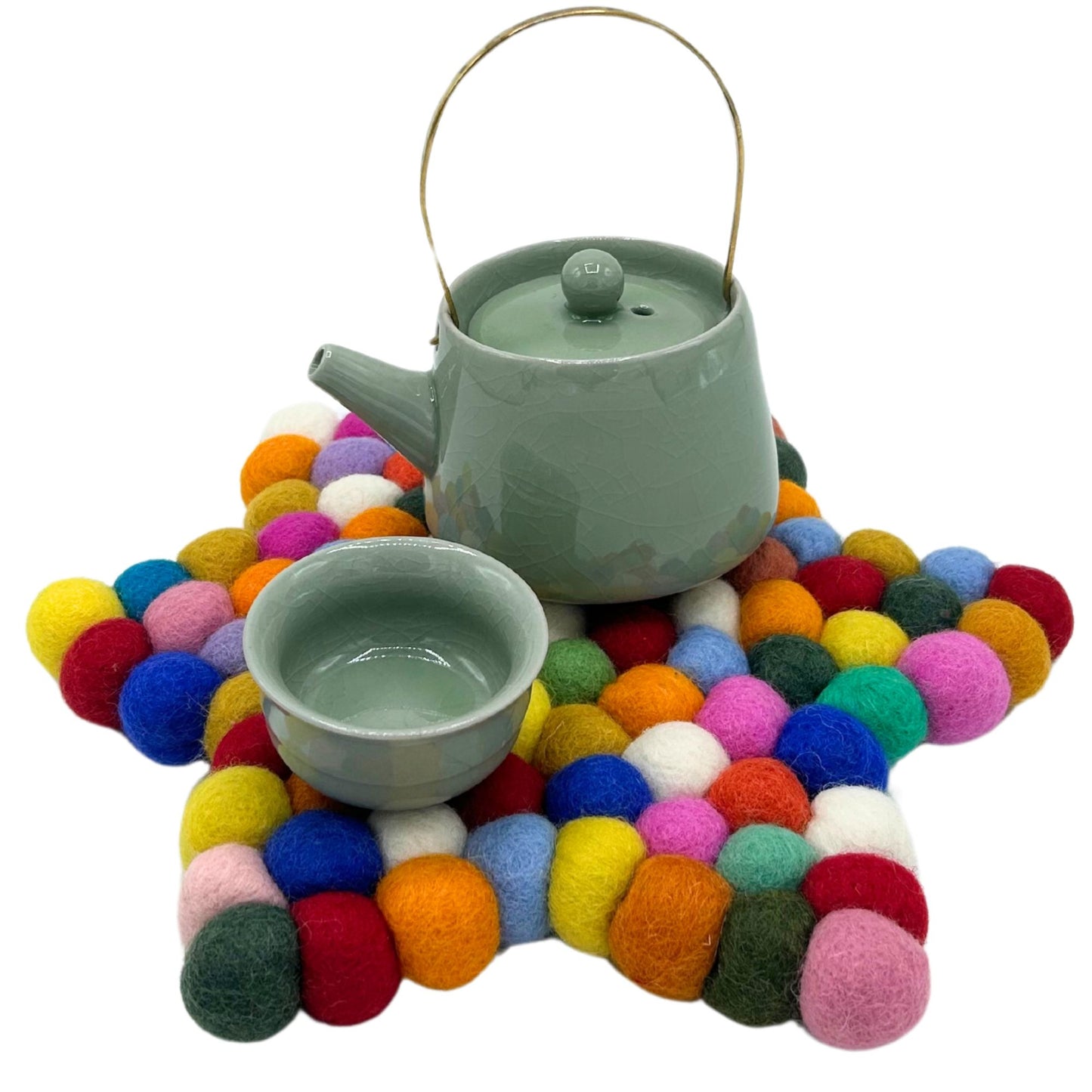 Tapis de table en feutre étoile - 38 x 18 cm, multicolore