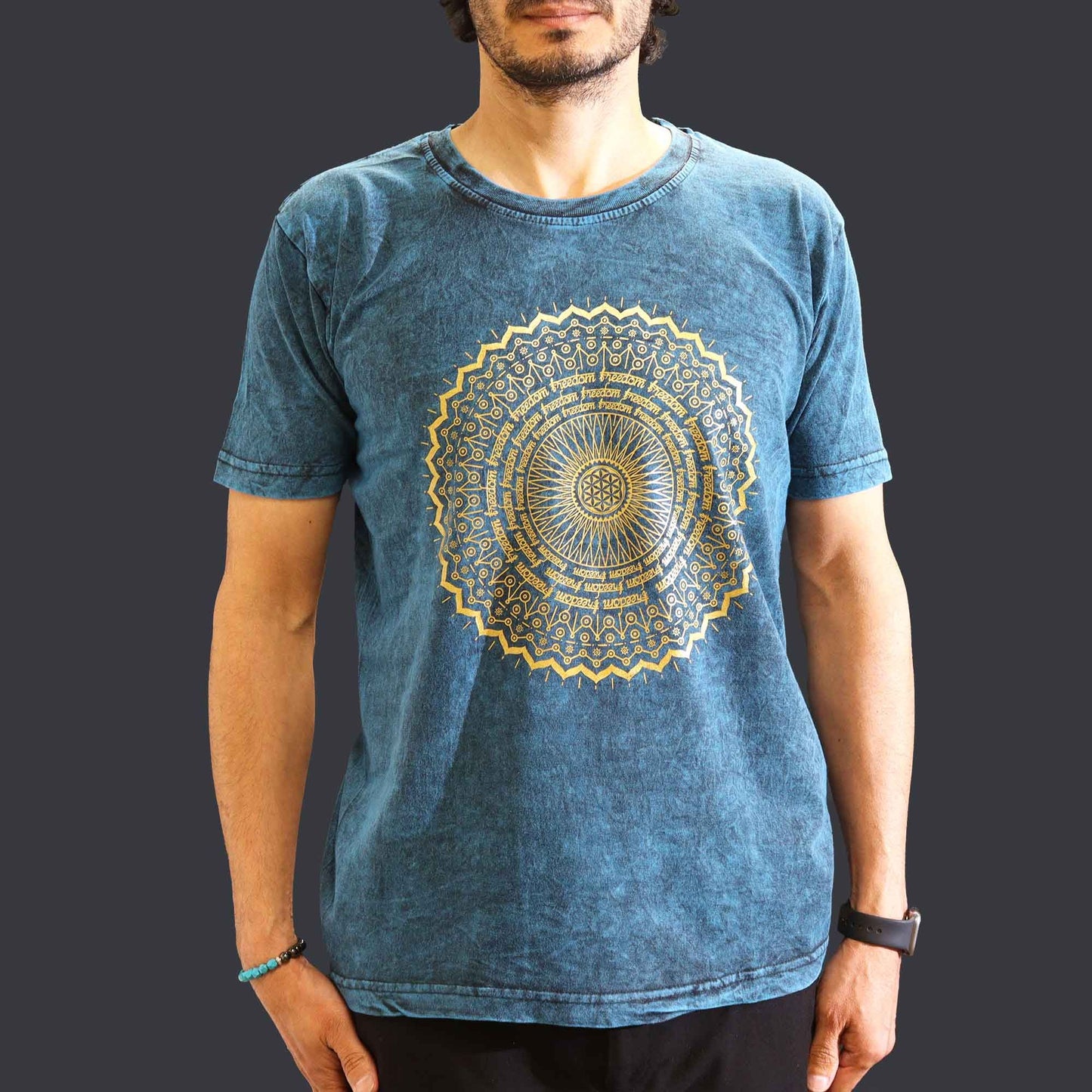 T-shirt Nomad Sari Petit Modèle - Mandala - Bleu