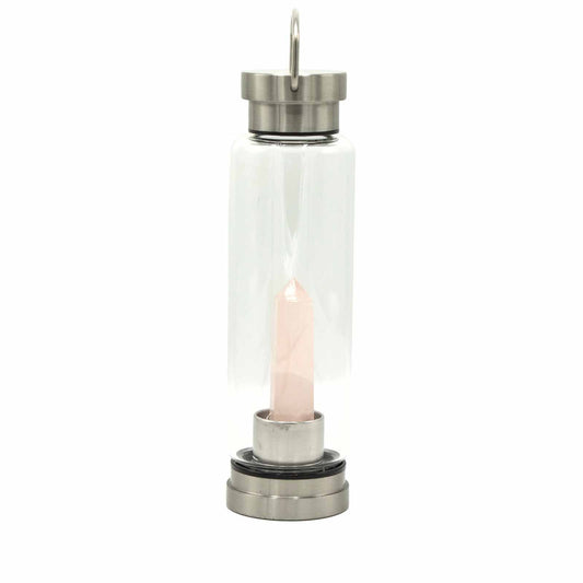Minéral en bouteille - Quartz rose rajeunissant - Obélisque