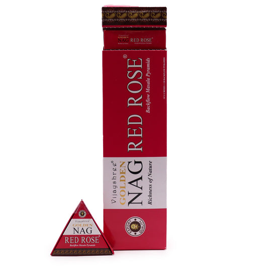 Cônes d'encens géants Nag Gold - Reflux de rose rouge 42 g