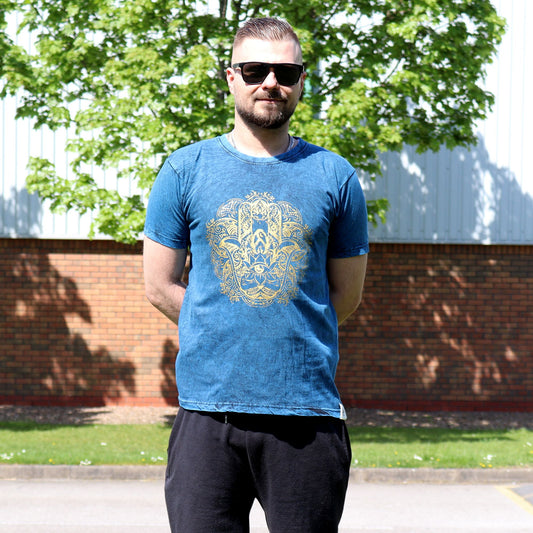 T-shirt Nomad Sari petit modèle - Hamsa - Bleu