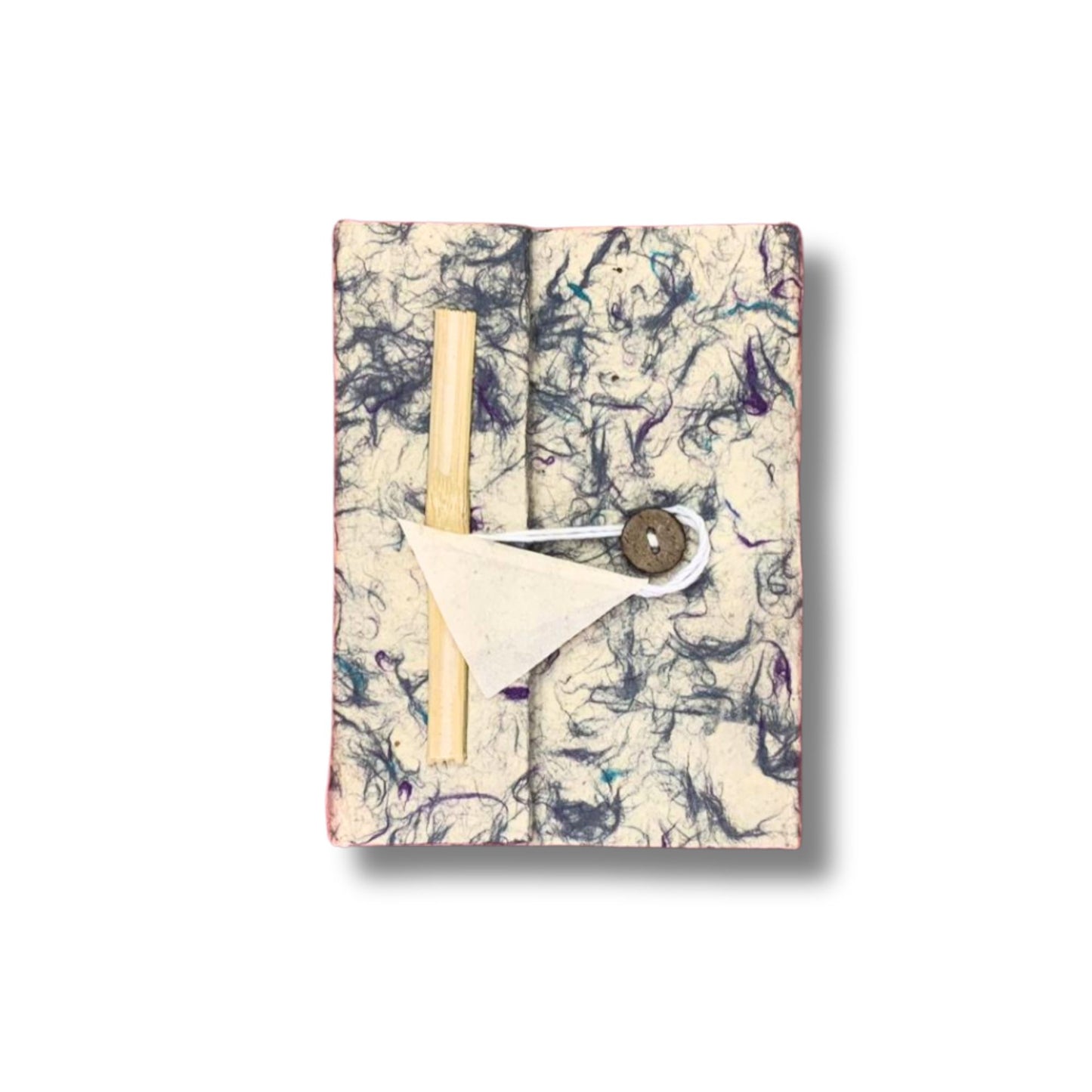 Carnet Lokta moyen - Coton bleu mélangé - 45 feuilles