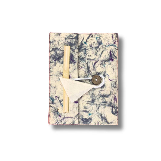 Carnet Lokta moyen - Coton bleu mélangé - 45 feuilles