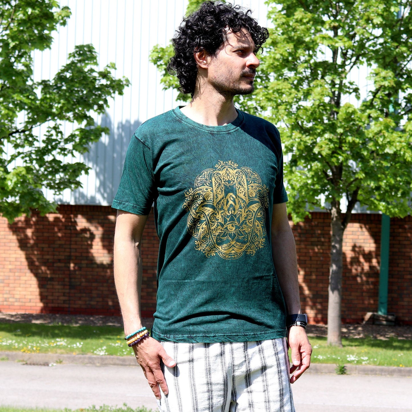 T-shirt Nomad Sari taille M – Hamsa – Vert
