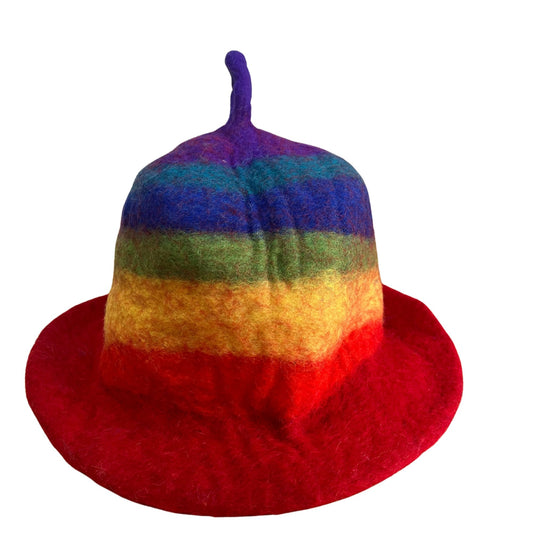 Chapeau de sauna en feutre - Arc-en-ciel