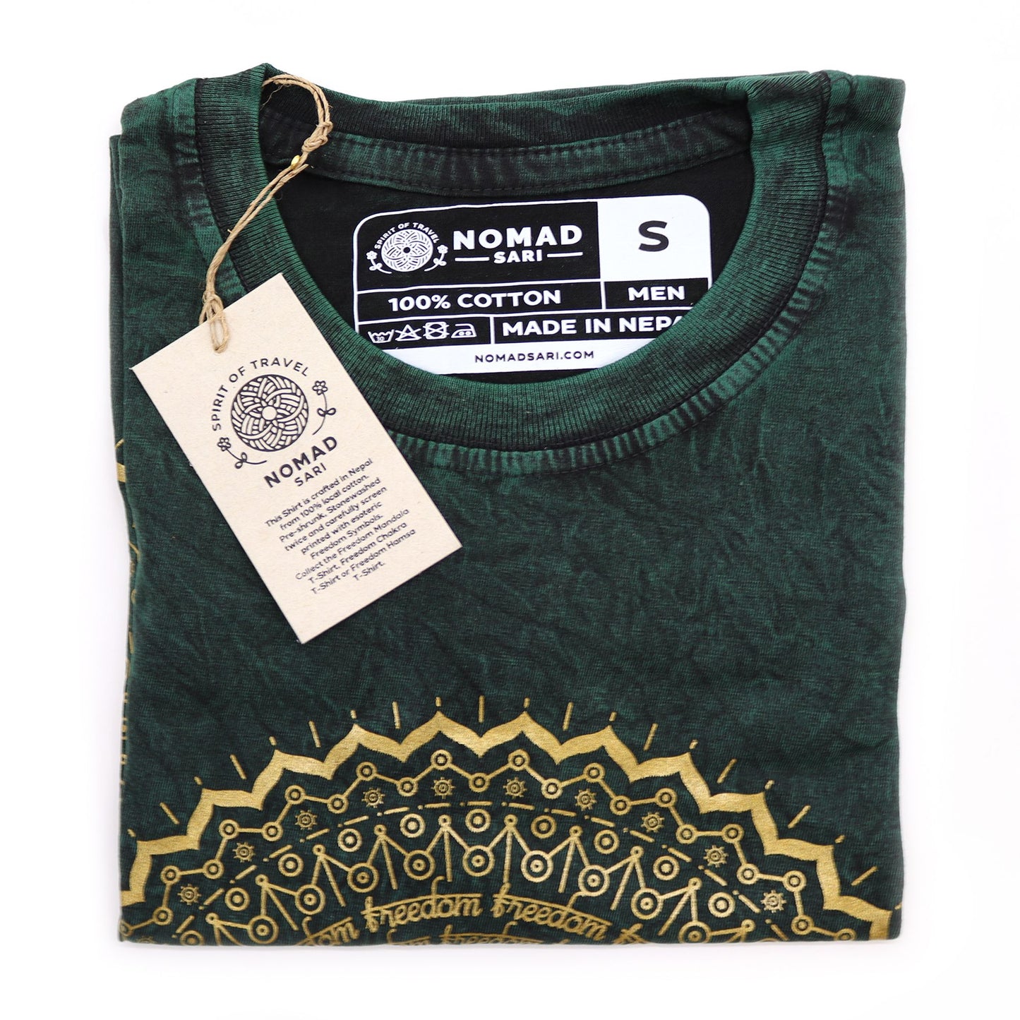 T-shirt Nomad Sari Petit Modèle - Mandala - Vert