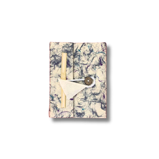 Carnet Mini Lokta - Coton Bleu Lokta 40 feuilles