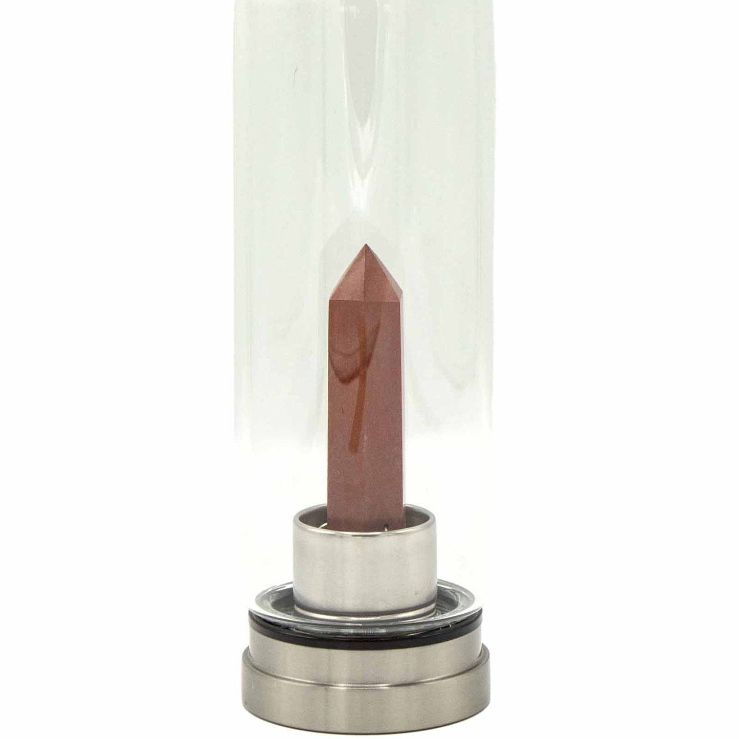 Minéral en bouteille - Jaspe rouge revigorant - Obélisque