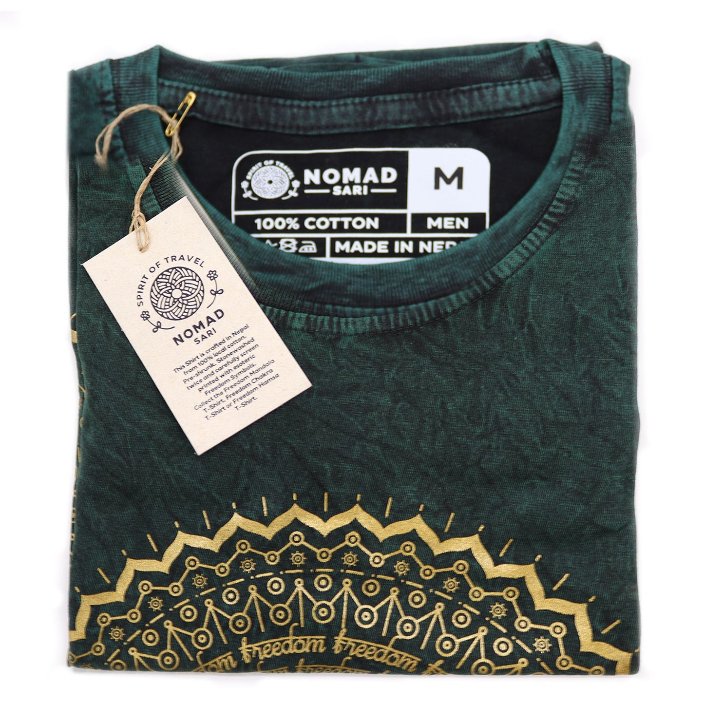 T-shirt Nomad Sari Petit Modèle - Mandala - Vert