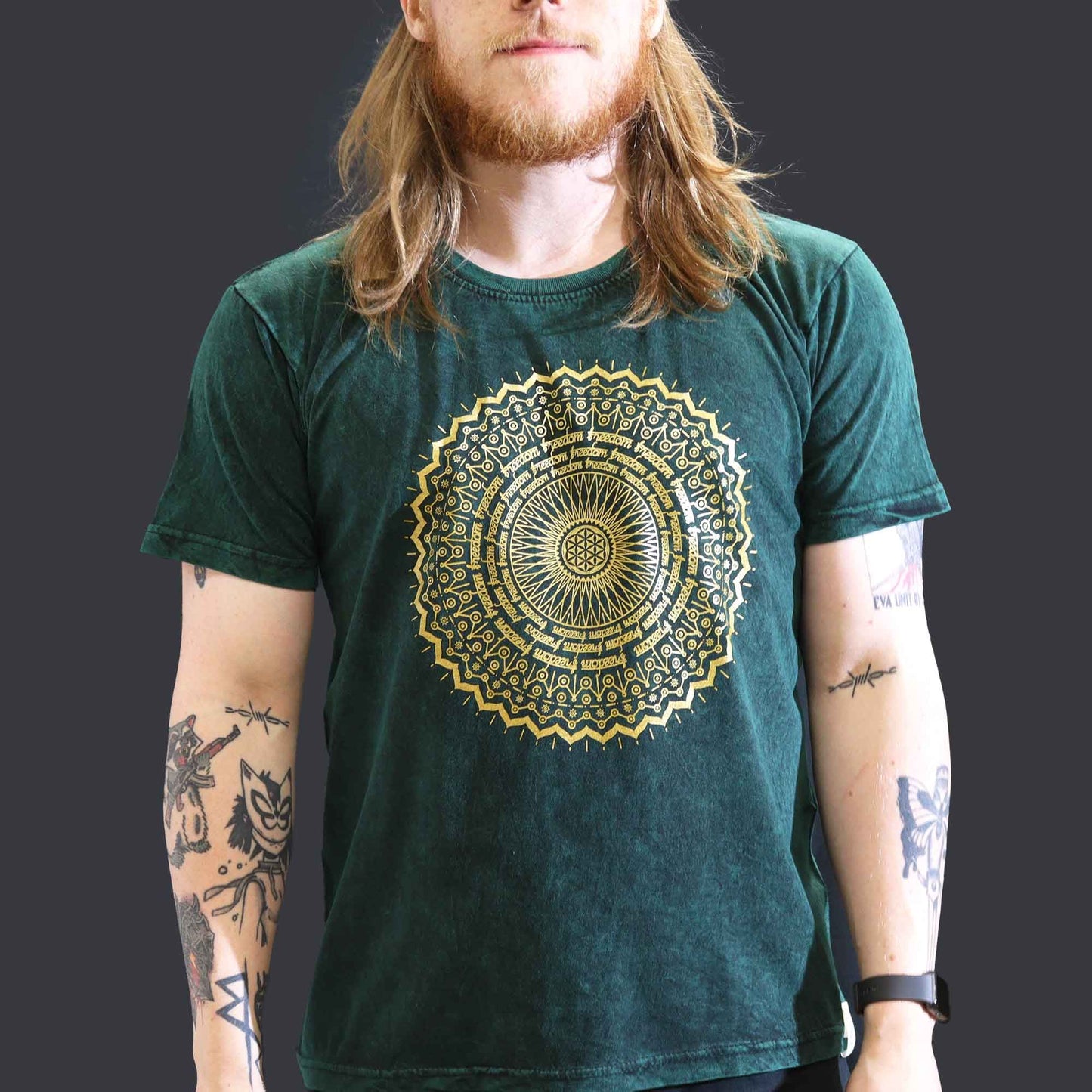 T-shirt Nomad Sari Petit Modèle - Mandala - Vert