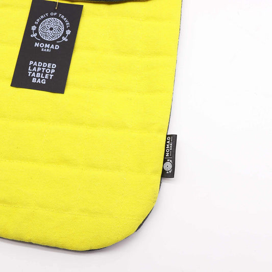 Housse rembourrée pour ordinateur portable - Jaune fou 14 oz