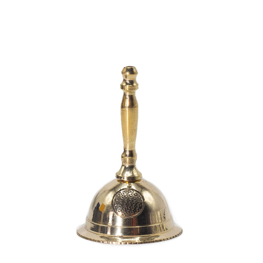 Petite cloche d'autel en laiton - Fleur de Vie