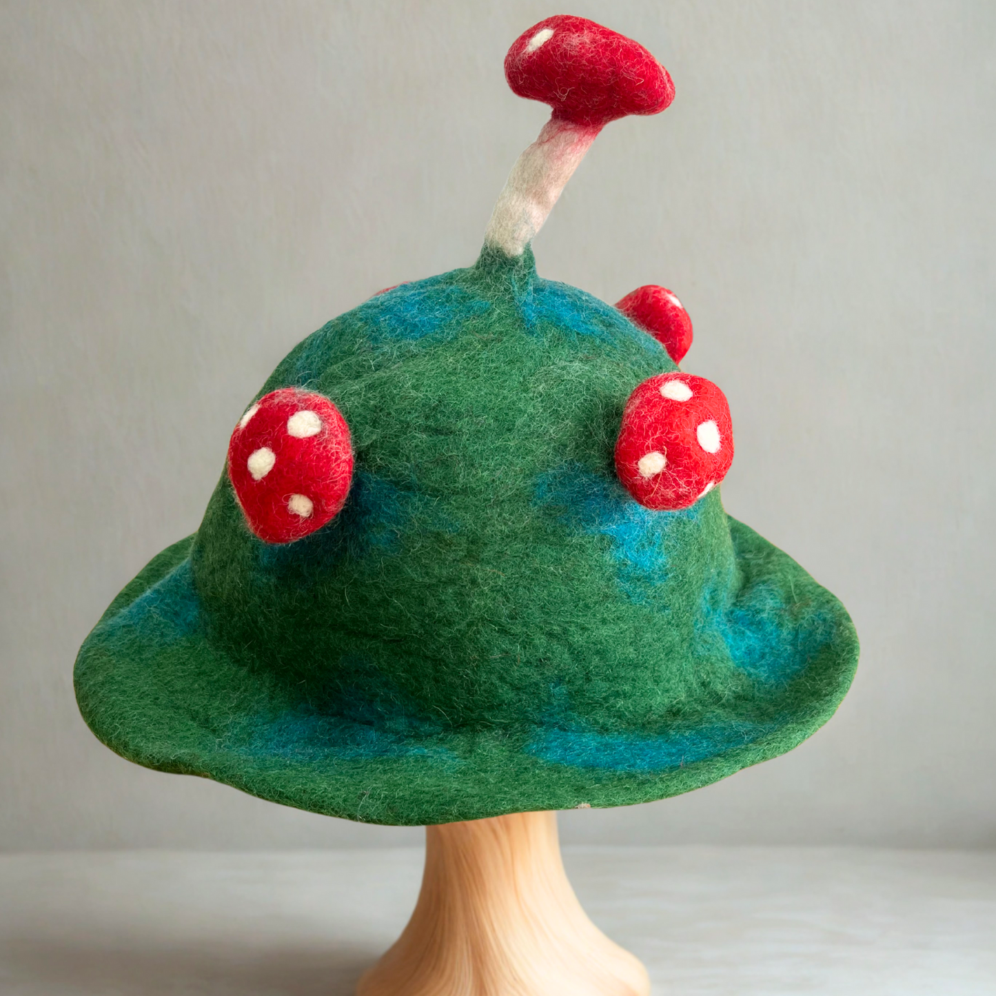 Chapeau melon en feutre - Vert mousse des montagnes
