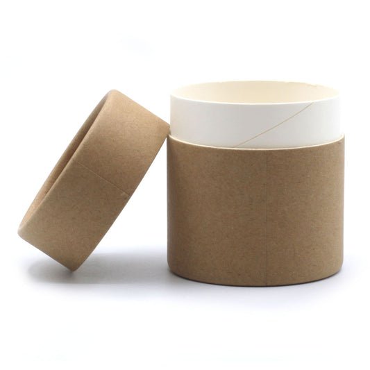 Tube en carton kraft brun Hauteur : 8,5 cm x Profondeur : 7,5 cm