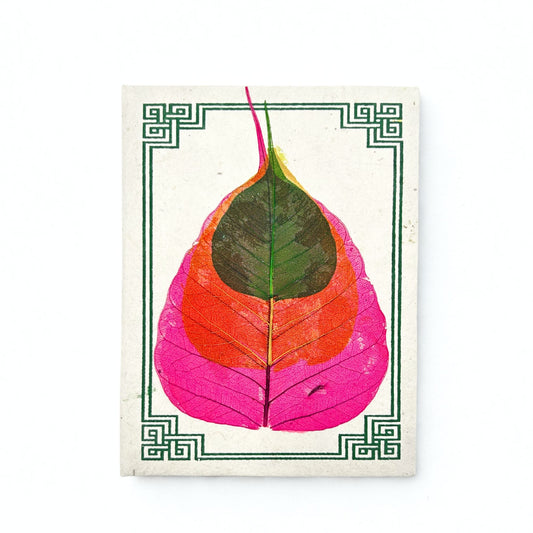 Grand carnet Lokta - Feuilles colorées (21 x 15 cm) - 45 feuilles