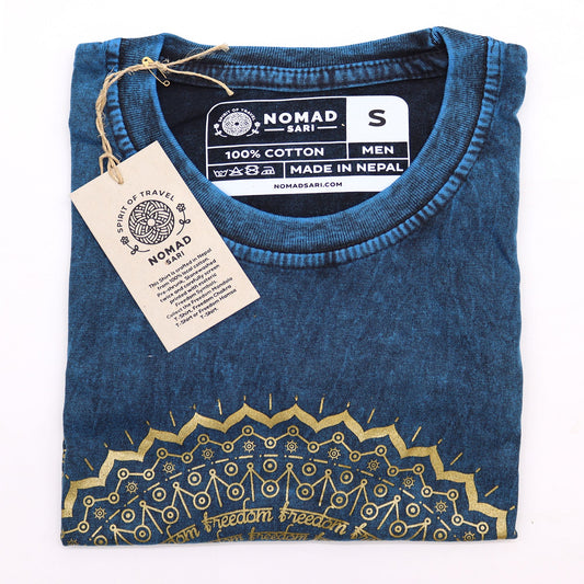 T-shirt Nomad Sari Petit Modèle - Mandala - Bleu