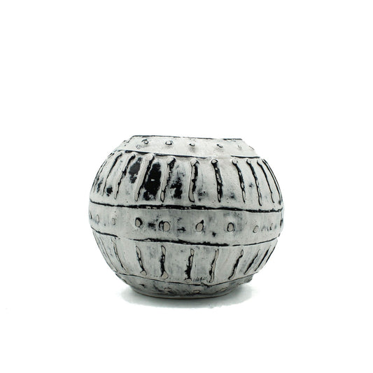 Pot à bulles en argile grecque - Crème 10 cm