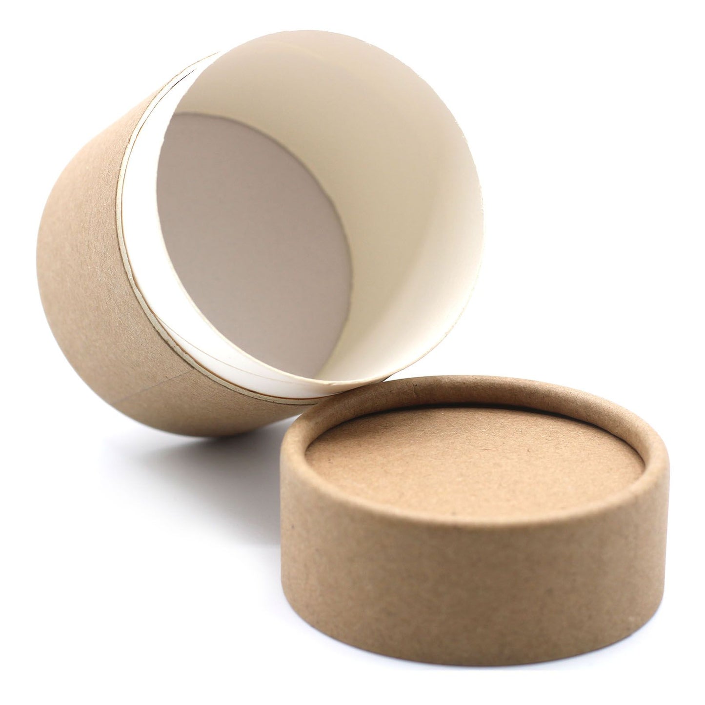 Tube en carton kraft brun Hauteur : 8,5 cm x Profondeur : 7,5 cm
