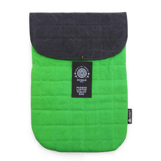 Housse rembourrée pour ordinateur portable - Vert grenouille - 14 oz