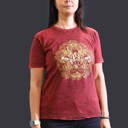 T-shirt moyen Nomad Sari - Hamsa - Marron