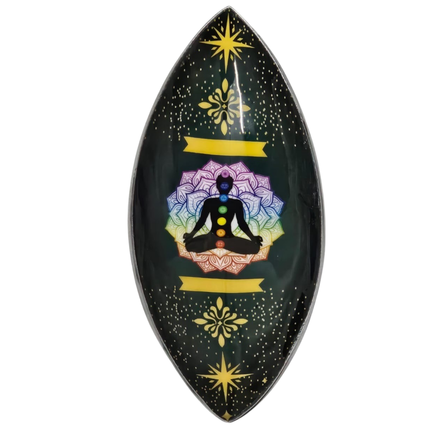 Porte-encens émaillé - Aluminium - Bouddha Lotus Chakra