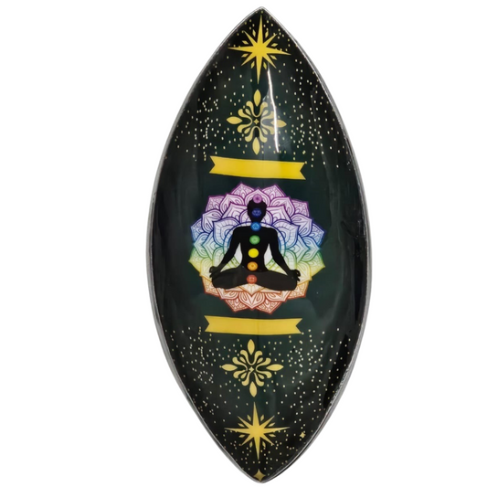 Porte-encens émaillé - Aluminium - Bouddha Lotus Chakra