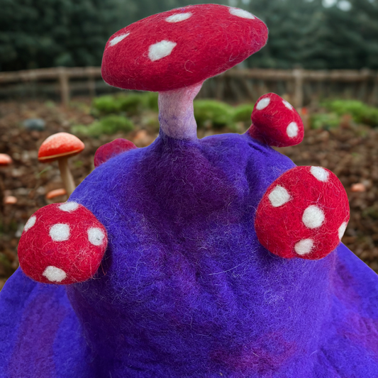 Chapeau melon en feutre - Violet foncé