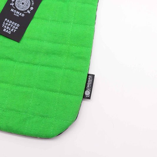 Housse rembourrée pour ordinateur portable - Vert grenouille - 14 oz