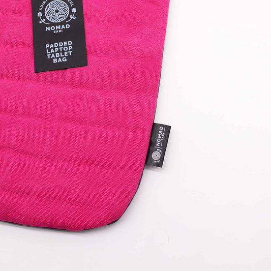 Housse rembourrée pour ordinateur portable - Rose vif - 14 oz