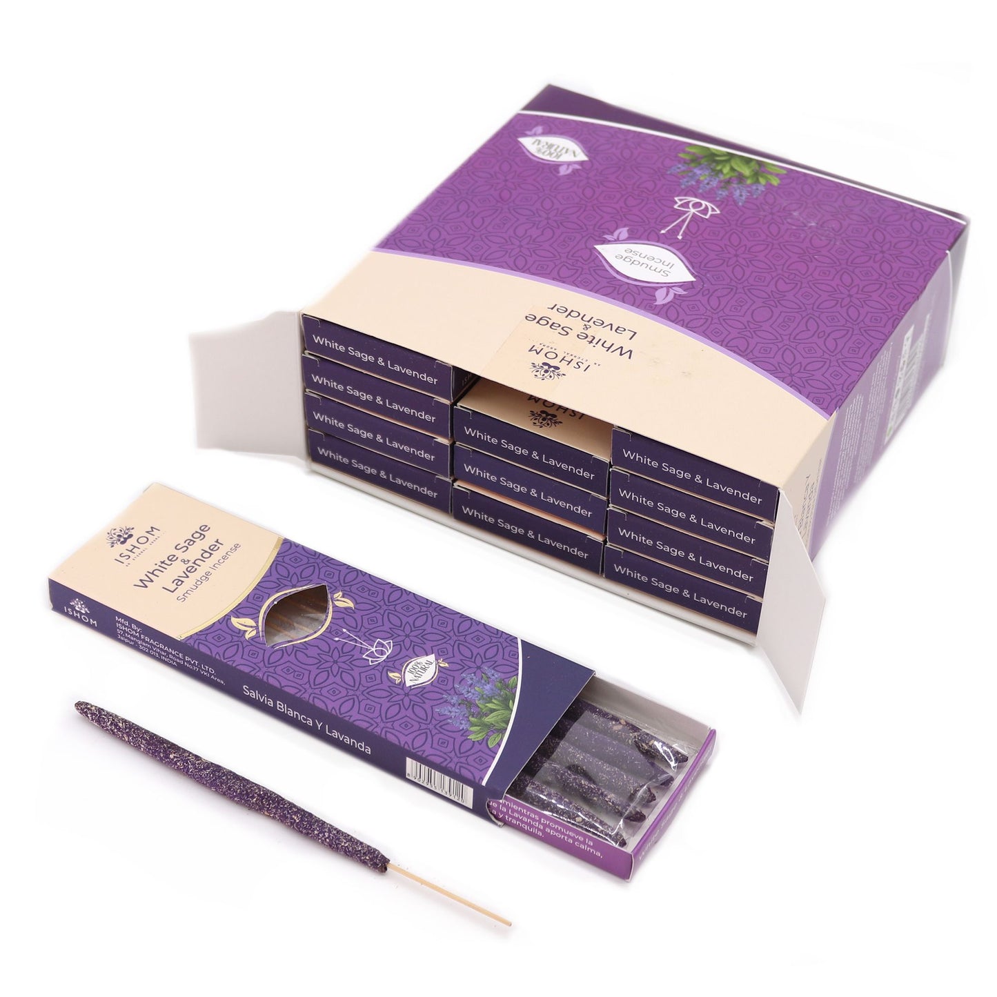 Ishom Incienso Smudge - Salvia blanca y lavanda