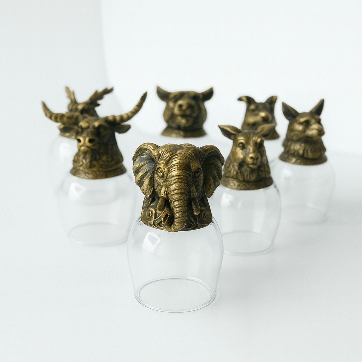 Set de regalo de 6 vasos (100 ml) - Criaturas Místicas - Bronce Antiguo