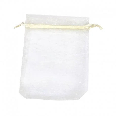 Sachet en organza beige 9 x 12 cm