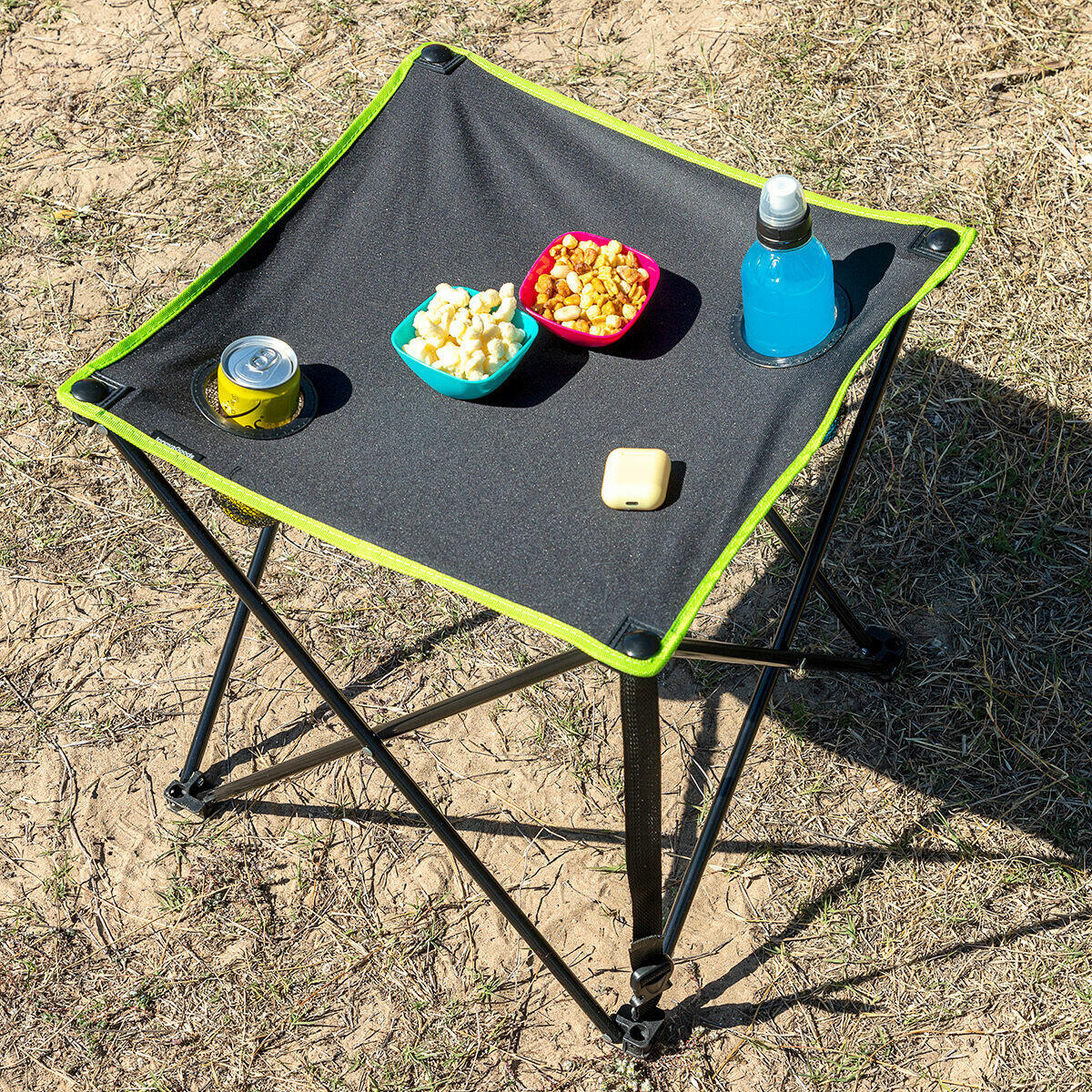 Table de camping pliante en tissu Cafolby InnovaGoods avec housse