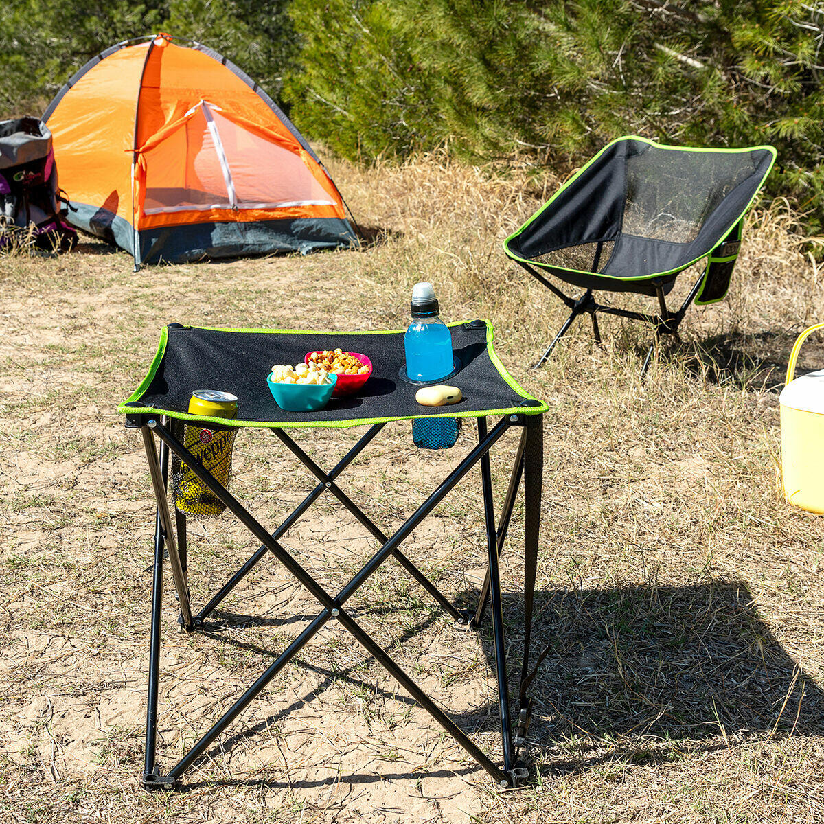 Table de camping pliante en tissu Cafolby InnovaGoods avec housse