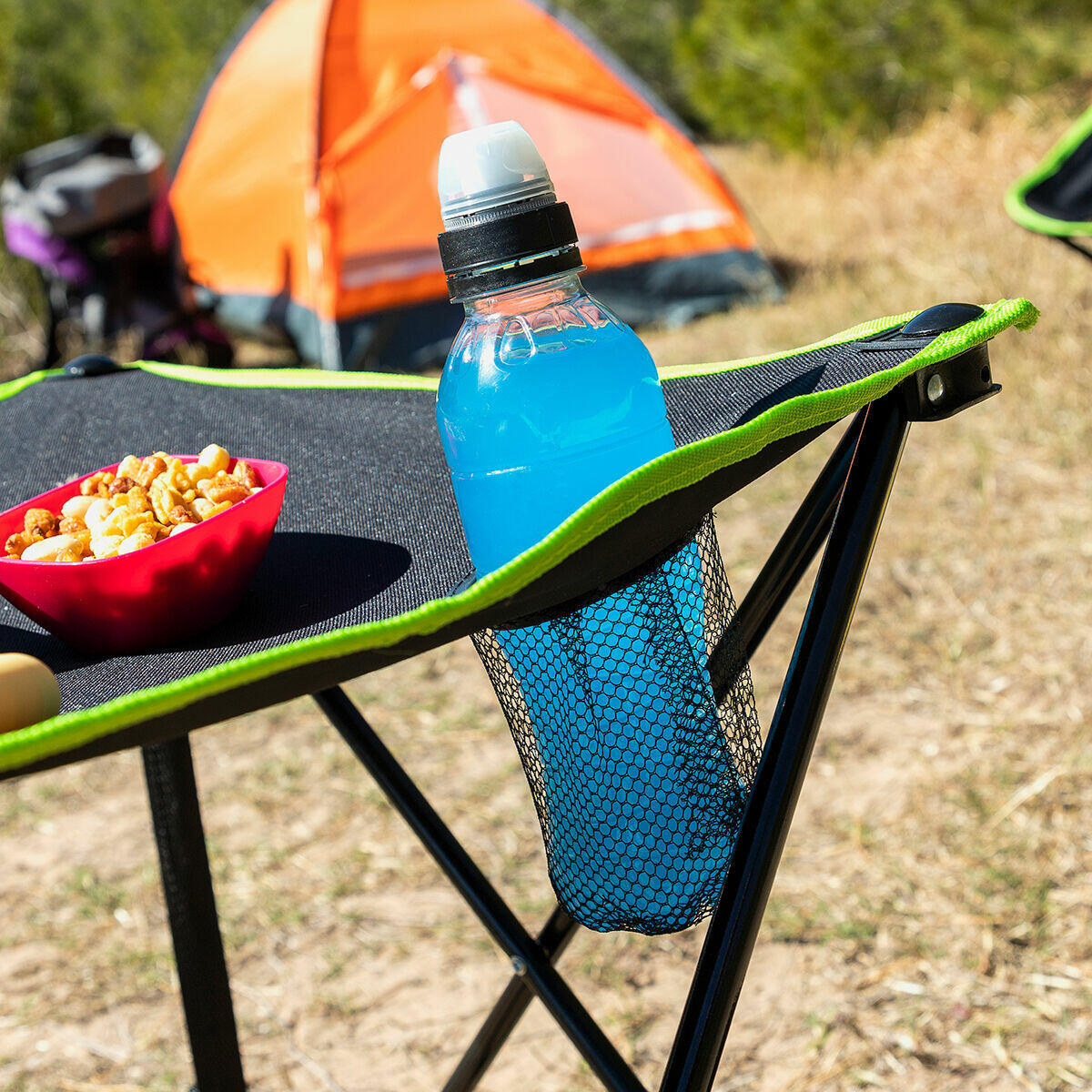 Table de camping pliante en tissu Cafolby InnovaGoods avec housse
