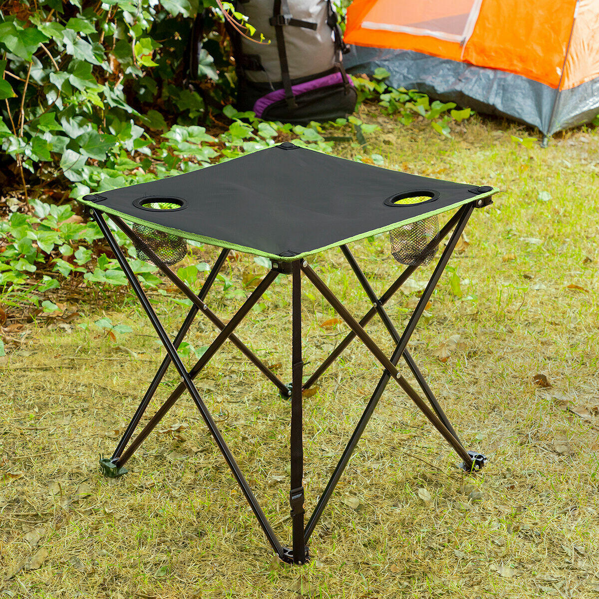 Table de camping pliante en tissu Cafolby InnovaGoods avec housse